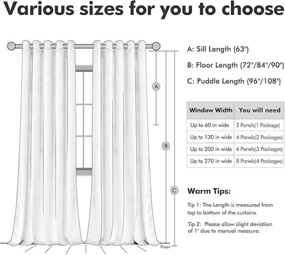 MIULEE Velvet Curtains Golden Brown Elegant Grommet Thermal Insulated Soundproof Room Darkening Curtain/Drapes for Classical Living Room Bedroom Decor 66 x 84 Inch Set of 2