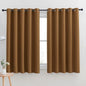 NICETOWN Blackout Curtain Panels for Bedroom, Gold Brown, 2 Panels, W70 x L63-inch, Grey, Thermal Insulated Grommet Top Blackout Draperies and Drapes for Basement