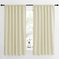 NICETOWN Blackout Curtains for Bedroom, Home Decorations Thermal Insulated Solid Rod Pocket Blackout Drapes for Cafe (Beige, One Pair, 62 x 63-inch)