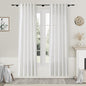 Off White Linen Curtains 80 inches Long for Bedroom Back Tab Light Filtering Privacy Sheer Curtains 2 Panel Set Modern Farmhouse Coastal Decor Cotton Textured Gauze Curtain 38x80 for Dinning Room