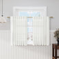 Ivory Kitchen Cafe Curtains 45 Inch Length 2 Panel Set Back Tab Rod Pocket Semi Sheer Light Filtering Short Curtain Farmhosue Small Curtains for Basement Window Bathroom Living Room 52x45 Inches Long