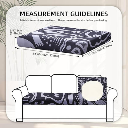 8Pcs Stretch Patio Cushion Covers,Outdoor Couch Covers Replacement,Outdoor Couch & Sofa Slipcovers,for Patio Furniture Cushion Covers,Washable Reusable urniture Protector(Grey Pigeon,8PCS)