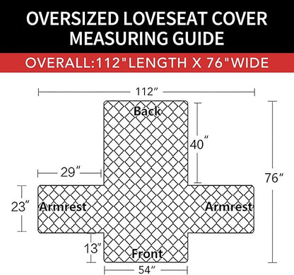 Easy-Going Sofa Slipcover Reversible Loveseat Sofa Cover Couch Cover for 2 Cushion Couch Furniture Protector with Elastic Straps for Pets Kids Dog Cat (Oversized Loveseat, Pink/Beige)