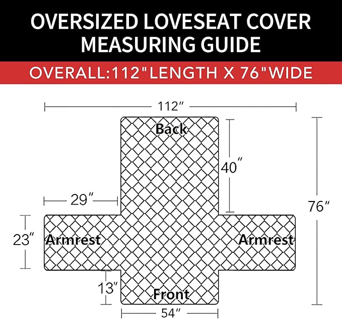 Easy-Going Sofa Slipcover Reversible Loveseat Sofa Cover Couch Cover for 2 Cushion Couch Furniture Protector with Elastic Straps for Pets Kids Dog Cat (Oversized Loveseat, Gray/Light Gray)