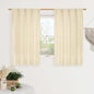 LAMIT Beige Linen Curtains for Windows 2 Panels Set, 48 Inch Linen Textured Light Filtering Bedroom Drapes Rod Pocket Boho Window Treatment Panels for Farmhouse/RV Camper/Loft, 42 x 48 Inch