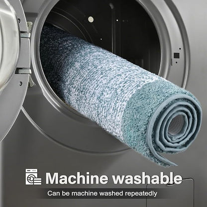 60x24 Long Bathroom Rugs Washable Non Slip, Dusty Blue Bath Mat for Bathroom Floor Tub, Soft Absorbent Quick Dry Mats for Shower, Bathtub,Home Decor