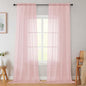 Blush Sheer Curtains for Bedroom Living Room 96 Inches Long 2 Panels, Modern Airy Soft Lightweight Rod Pocket Light Filtering Sheer Curtains Drapes, Blush, Each 42" Wx96 L Inch