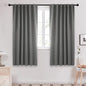Deconovo Blackout Curtains, Thermal Insulated, W52 x L63 2 Panels, Back Tab, Machine Washable, Room-Darkening Drapes for Bedroom/Living Room Light Grey