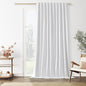Guken White 100% Blackout Linen Curtains 70 Inch Wide by 96 Inch for Living Room Bedroom Back Tab Thermal Insulated Black Out 1 Drapes Room Darkening Window Curtains,1 Panel