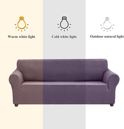 Joccun Stretch Couch Cover Slipcovers, 1-Piece Sofa Covers for 3 Cushion Couch Spandex Jacquard Washable Furniture Protector Cover for Living Room,Kids,Pets(Sofa,Grapeade)
