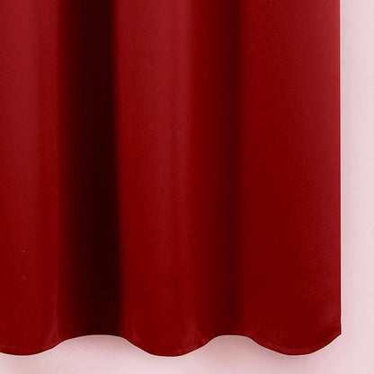 LEMOMO Blackout Curtains 66 x 84 inch/Red Curtains Set of 2 Panels/Thermal Insulated Room Darkening Bedroom Curtains