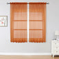 OWENIE Sheer Curtains 54 inches Long for Living Room Bedroom, Rod Pocket Light Filtering Voile Sheers Panels Drapes Small Window Treatments 2 Panels, 42" W x 54" L, Orange