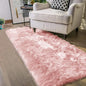 Latepis Pink Runner Faux Sheepskin Fur Rugs 2X5 Fluffy Rug for Bedroom Cute Furry Shag Fuzzy Rug for Girls Room Dorm Luxury Room Decor