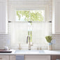 MIULEE 2 Panels Kitchen Tiers Half Window Sheer Curtains Rod Pocket Voile Drapes for Kitchen Bathroom Small Windows 54 by 36 Inch Ivory