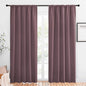 NICETOWN Room Darkening Curtains for Bedroom - Home Decoration Privacy Protection Thermal Insulated Solid Drapes/Draperies for Sliding Glass Door (Dry Rose, Set of 2, 52 x 84 inches)