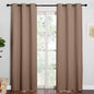 NICETOWN Window Treatment Thermal Insulated Solid Grommet Blackout Curtains/Drapes for Bedroom (1 Pair, 42 by 84 Inch, Cappuccino)