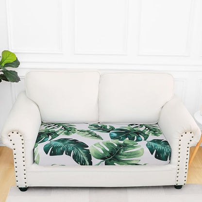 Smiry Printed Couch Cushion Covers, Stretch Soft Couch Covers for Sofa, Washable Non-Slip Sofa Slipcover Furniture Protector for Indoor and Outdoor (Medium, Green)
