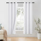 NICETOWN 100% Blackout Window Curtain Panels 78 inch Length for Bedroom, Set of 2, Snow White, 42 inches Wide, Thermal Insulated Drapes