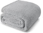 Whale Flotilla Twin Size Fuzzy Fleece Blanket for Bed, 60x80 Inch Fluffy Warm Soft Jacquard Blankets for All Season, Lightweight and Cozy, Light Grey