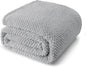 Whale Flotilla Queen Size Fuzzy Fleece Blanket for Bed, 90x90 Inch Fluffy Warm Soft Jacquard Blankets for All Season, Lightweight and Cozy, Light Grey