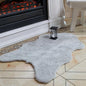 ThreadGlobe Fluffy Faux Rabbit Fur Rug 2'x3', Ultra Soft & Non-Slip Small Rugs for Bedroom, Living Room, Nursery, No Shedding Machine Washable Rug, Grey, 2x3 Ft