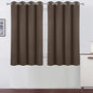 LEMOMO Chocolate Brown Thermal Blackout Curtains/52 x 54 Inch/Set of 2 Panels Room Darkening Curtains for Bedroom