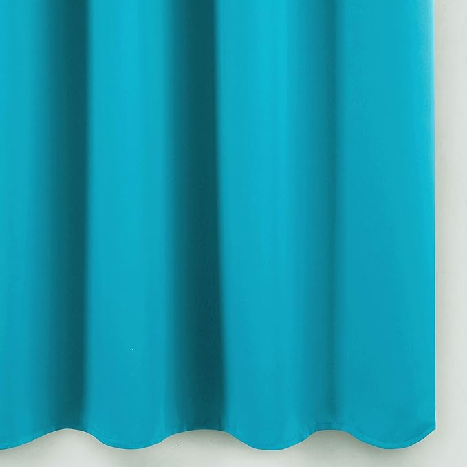 LEMOMO Blackout Curtains 66 x 84 inch/Teal Curtains Set of 2 Panels/Thermal Insulated Room Darkening Bedroom Curtains