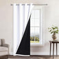 Yakamok 100% Blackout Curtains 84 Inches Long, 2 Thick Layers Heat and Full Light Blocking Soft Thermal Insulated Drapes for Bedroom(52" Wide Each Panel, Pure White, 1 Panel)