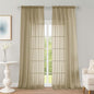 OWENIE Extra Long Taupe Sheer Curtains 96 Inches Long 2 Panels Set, Soft Lightweight Airy Voile Sheer Curtain for Bedroom Living Room, Rod Pocket Solid Color Farmhouse Curtains, 59" Wx96 L Inch