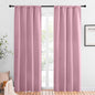 NICETOWN Blackout Curtains for Living Curtains, Rouge Pink, 2 Panels, 42 by 84, Room Darkening Window Curtain Panels, Easy-Care Solid Thermal Insulated Draperies/Drapes for Daughter Room