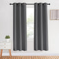 NICETOWN Blackout Window Curtains 70" L, 2 Panels, 34 inch, Grey, Grommet Top Room Darkening Thermal Insulated Vertical Window Drapes Modern for Flat/Apartment