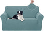U-NICE HOME Loveseat Cover Stretch Couch Cover Sofa Cover Sofa Slipcover Furniture Protector for 2 Cushion Couch Sofa Pet Friendly(Loveseat, Light Blue)