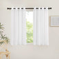 NICETOWN Sheer Curtains for Windows - Grommet Top Ivory Voile Window Treatment Drape Panels for Nursery/Small Window, 2-Pack, W54 x L45