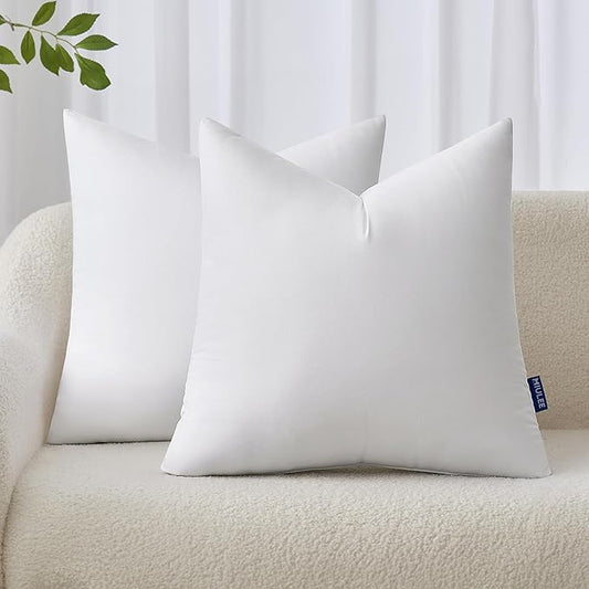 MIULEE 26x26 Inches Pillow Inserts Pack of 2, Decorative Throw Pillow Inserts for Couch