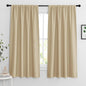 RYB HOME Curtains for Bedroom Living Room 63 inches Long, Thermal Insulated Privacy Rod Pocket Drapes for Nursery Office Home Theater, Width 42 by Length 63, Biscotti Beige, 2 Panels