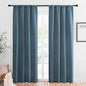 NICETOWN Blackout Curtains for Living Curtains, Smoky Blue, 2 Panels, 42 by 84, Room Darkening Window Curtain Panels, Easy-Care Solid Thermal Insulated Draperies/Drapes for Daughter Room