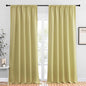 NICETOWN Blackout Curtains for Living Curtains, Paler Yellow, 2 Panels, 52 by 95, Room Darkening Window Curtain Panels, Easy-Care Solid Thermal Insulated Draperies/Drapes for Daughter Room