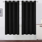 LEMOMO Black Thermal Blackout Curtains/52 x 72 Inch/Set of 2 Panels Room Darkening Curtains for Bedroom