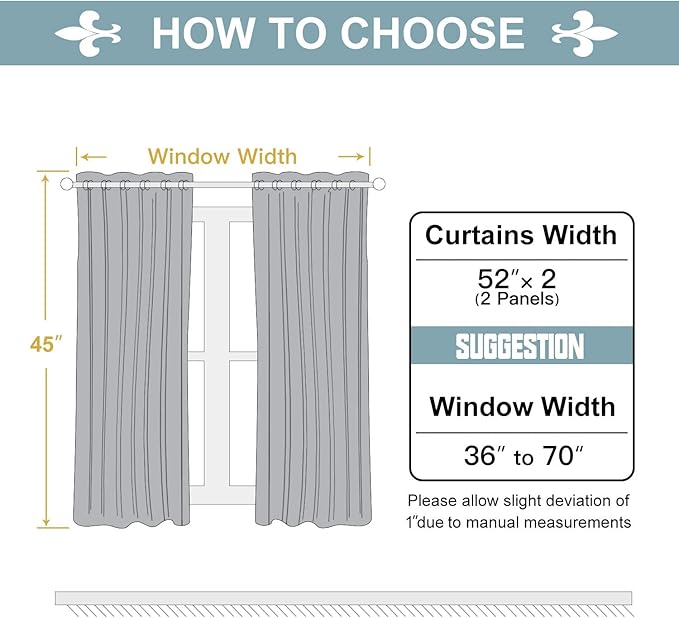 ChrisDowa Grommet Blackout Curtains for Bedroom and Living Room - 2 Panels Set Thermal Insulated Room Darkening Curtains (Brown, 52W x 45L)