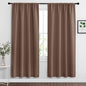 RYB HOME Blackout Curtains for Bedroom Living Room 72 inches Long, Thermal Insulated Privacy Rod Pocket Drapes for Nursery Office Home Theater, Width 42 by Length 72, Mocha, 2 Panels