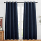 NICETOWN Navy Blue Blackout Window Curtains for Doorway - Privacy Window Treatment Energy Saving Thermal Insulated Room Darkening Grommet Panels for Bedroom (2 Panels, W46 x L80)