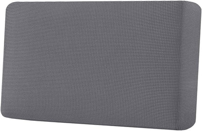 H.VERSAILTEX Super Stretch Individual Seat Cushion Covers Sofa Covers Couch Cushion Covers Slipcover Sets Thick Jacquard Textured Twill Fabric (1 Piece Loveseat Cushion Cover, Grey)