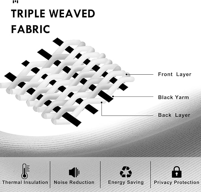 DWCN Blackout Curtains for Living Room Thermal Insulated, Energy Saving & Noise Reducing Bedroom Curtains, Brown, W 70x L 84 Inch, Set of 2 Rod Pocket Curtain Panels