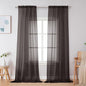Simplebrand Chocolate Sheer Curtains 96 Inches Long, Light Filtering Rod Pocket Solid Color Window Sheer Curtain Panels, Elegant Curtains & Drapes for Living Room, Bedroom 2 Panels, 42" W x 96" L