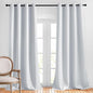 NICETOWN Blackout Living Room Curtains Greyish White - Home Fashion Ring Top Thermal Insulated Darkening Curtains for Bedroom/Living Room (2 Panels, W52 x L90, Greyish White)