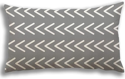YCOLL Lumbar Pillow Covers 12x20 Set of 4, Modern Sofa Throw Pillow Cover, Decorative Outdoor Linen Fabric Pillow Case for Couch Bed Car，Gray