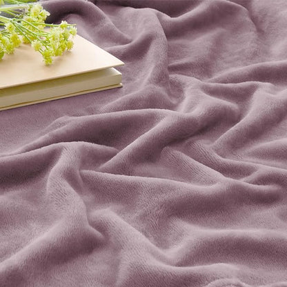BEDELITE Fleece Blanket Twin Size Dusky Violet Throw Blankets for Couch & Bed, Luxury Plush Cozy Fuzzy Blanket 60x80 inches, Super Soft Warm Lightweight Throw Blanket for Travel Camping