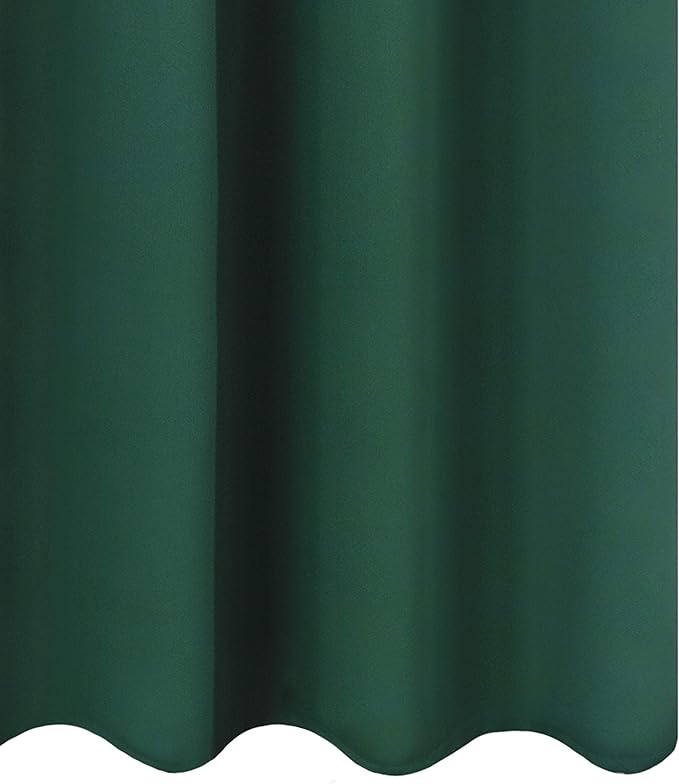 LEMOMO Blackout Curtains 52 x 45 inch/Green Curtains Set of 2 Panels/Thermal Insulated Room Darkening Bedroom Curtains