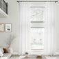 Nanspring White Linen Curtains for Living Room Extra Long Back Tab Curtains 2 Panels Set 204 Inches Long Farmhouse Light Filtering Semi Sheer Linen Drapes Ceiling to Floor for Large Window 52x204