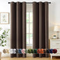 MIULEE Chocolate Brown Blackout Curtains for Bedroom Living Room 84 Inches Long 2 Panels, Thermal Insulated Room Darkening Drapes Solid Grommet Noise Reduction Window Treatments 40x84 inch